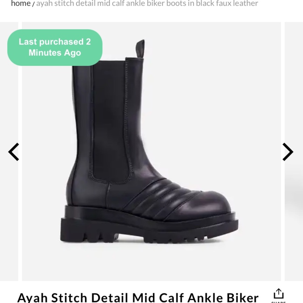 black biker boots NWOT